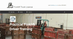 Desktop Screenshot of forklifttrucklicence.com